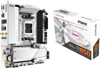 Sapphire PURE B850M WIFI Mainboard AM5 Micro ATX White mit DDR5, Wi-Fi und Bluetooth - Bild 1