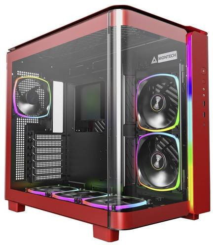 Montech KING 95 PRO ARGB Midi-Tower PC-Gehäuse mit Tempered Glass in Rot - Bild 1
