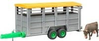 Bruder Viehtransportanhänger mit Rind Modellfahrzeug 1:16 - Bild 1