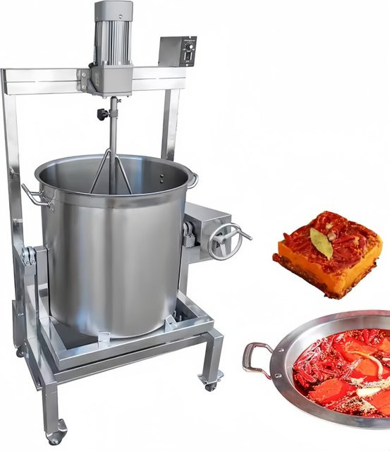 GUOHE Hochleistungs-Lebensmittelkochmaschine mit Rührwerk für Zucker, Soßen und Marmeladen, 40 l, Silber/Edelstahl - Bild 1