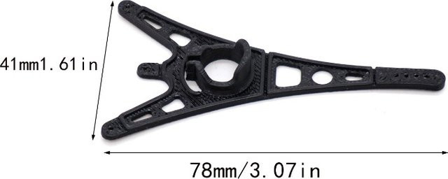 Quadcopter-Rahmenkit für Air65/75 Micro Drohne mit ultraleichtem dreieckigem Canopy-Set und Kamerahalterung in Schwarz - Bild 1