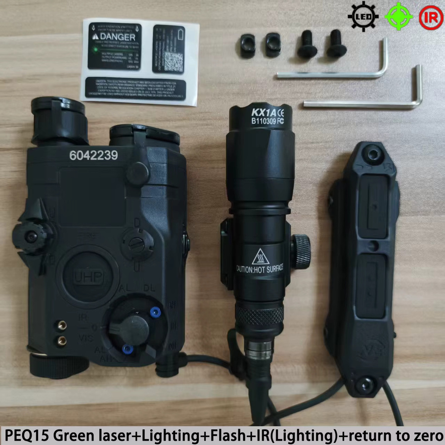 Element Tactical PEQ15 SF M300A M600C Hochleistungs-Rotpunkt-Grünindikator Airsoft-Taschenlampe - Bild 1