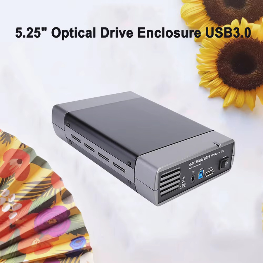YiFanHeRong 5,25-Zoll-Gehäuse für externe Festplatten, USB 3.0 zu SATA-Festplattenbox zur Nutzung von DVD-Laufwerken - Bild 3