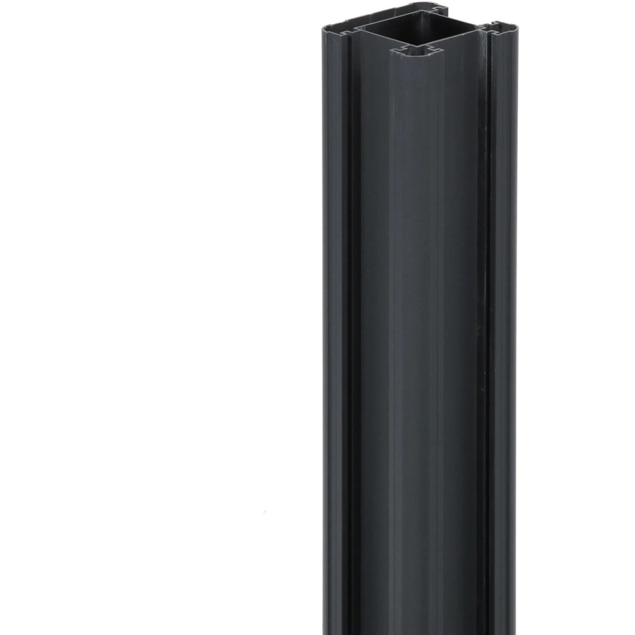 Floraworld Aluminium-Bohlenzaun-Pfosten zum Aufdübeln in Anthrazit, Höhe: 123 cm - Bild 2