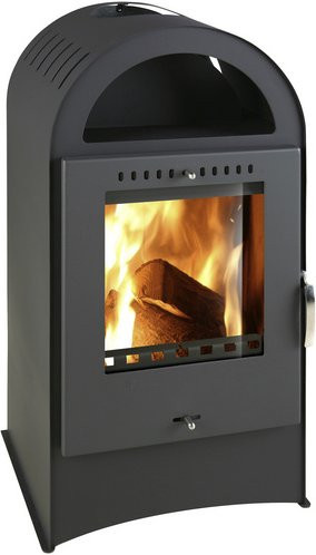 THORMA Kaminofen Basel in Schwarz aus Stahl mit 7 kW Leistung und 150 mm Anschluss - Bild 1