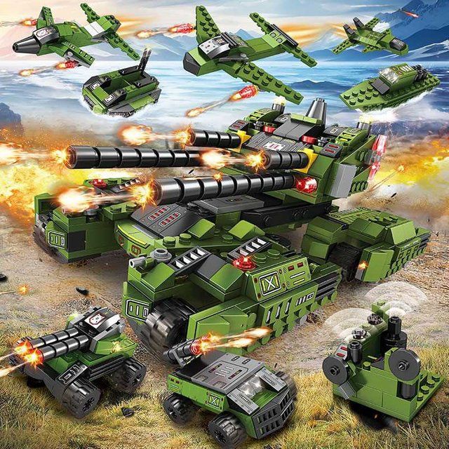 WK2 Militär Panzer, gepanzertes Fahrzeug, Bausteine, ab 6 Jahren - Bild 1
