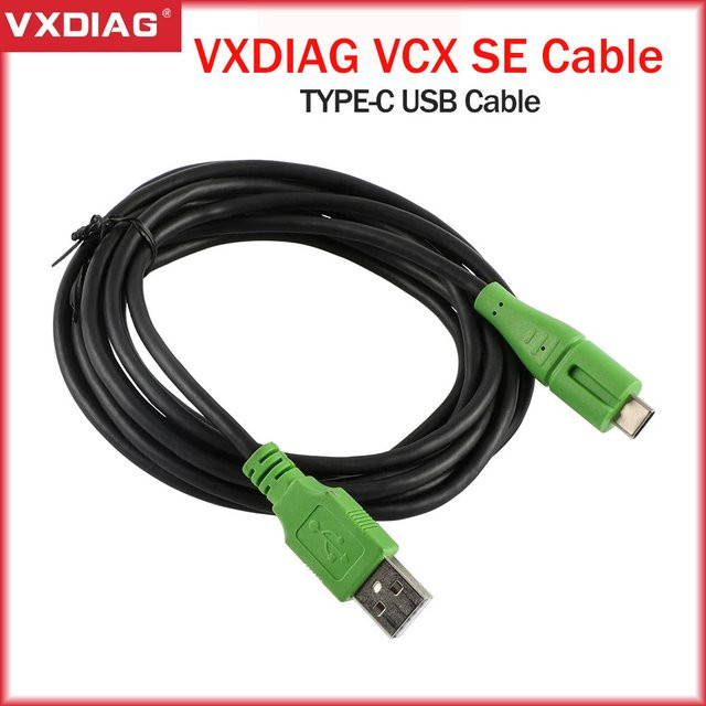 VXDIAG VCX SE USB-C Adapter und OBD2 USB-Verlängerungskabel in Grün - Bild 1
