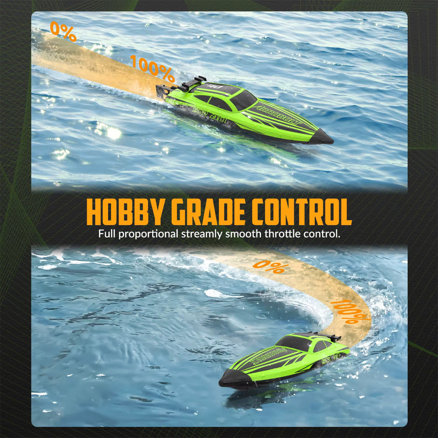 VOLANTEXRC RC Batterieboot, bürstenloser Motor, Vollproportional, Grün - Bild 6