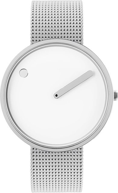 Picto Armbanduhr, Quarz, Edelstahl, Weiß, 40 mm, Unisex - Bild 1
