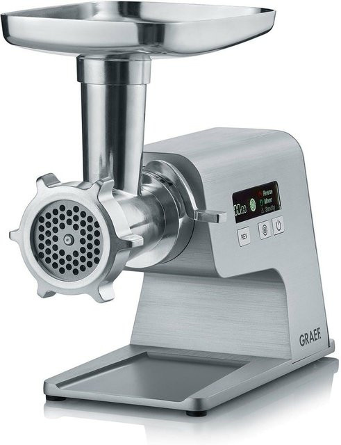 Graef FW500EU Family Line Fleischwolf in Grau mit 2500W Leistung, Digitaldisplay und Überhitzungsschutz aus Edelstahl und Aluminium - Bild 1