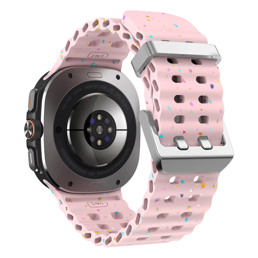 Samsung Uhrenarmband Silikon, Marine, Pink, Unisex - Bild 2