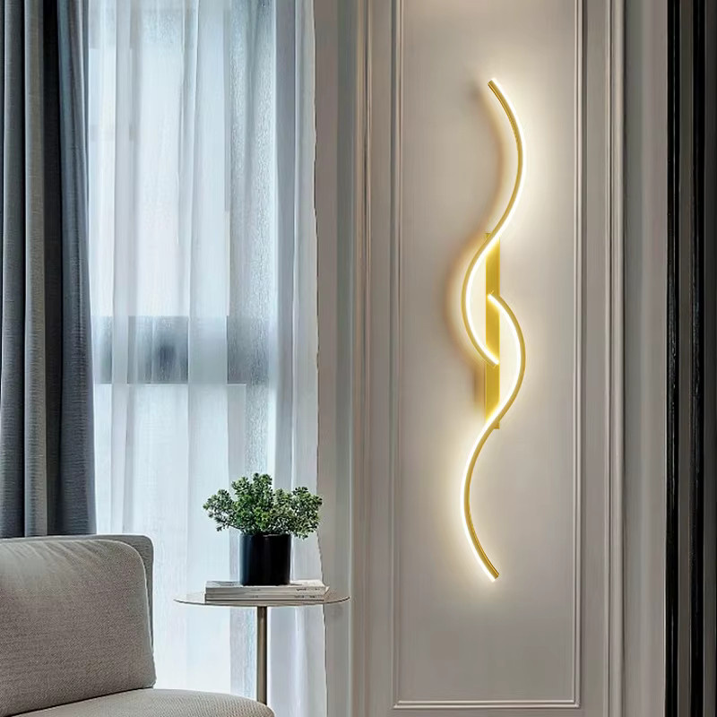 Ramalho LED Wandleuchte in Weiß mit minimalistischem Streifendesign für Wohnzimmer, Schlafzimmer und Flur - Bild 1