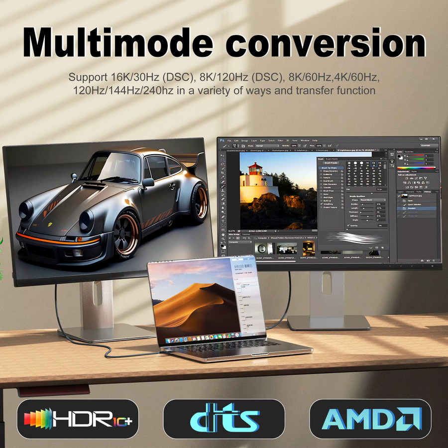 FDBOY DisplayPort 2.1 Kabel für 16K, 8K@120Hz und 4K@240Hz mit 80Gbps und HDR für Gaming Monitor, Laptop und Xbox - Bild 5