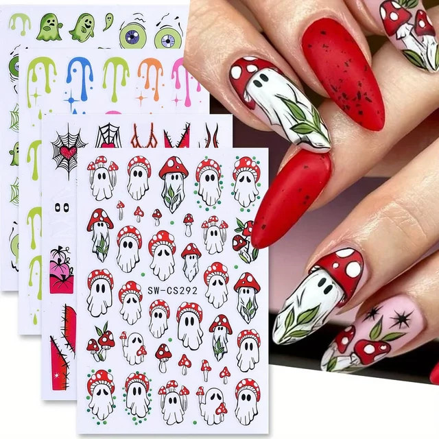 SWEET TREND Nail Art Sticker Halloween Serie, 4 Stück, Matt - Bild 1