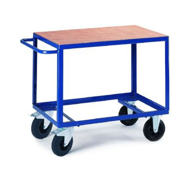 Rollcart Transportsysteme Tischwagen aus Stahl in Blau mit 1 Ladefläche, Tragkraft 500 kg, B/T: 120 x 80 cm - Bild 2