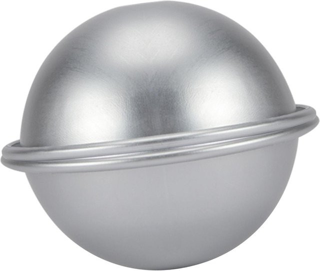 Aluminium Backform mfySpace Halbkreisform für Chiffonkuchen und Desserts, Farbe: Grau, Durchmesser: 10,5 cm - Bild 1