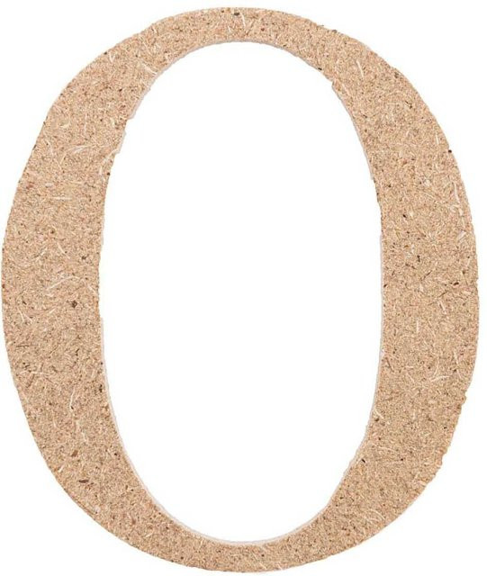 Rico Design Deko-Zahl 0 aus MDF für Geburtstage, Höhe: 3 cm, Breite: 3 cm, Tiefe: 3 cm - Bild 1