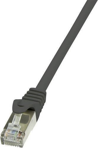 LogiLink CP1073S RJ45 Netzwerkkabel CAT 5e F/UTP Patchkabel Schwarz, Länge: 5,00 m - Bild 1