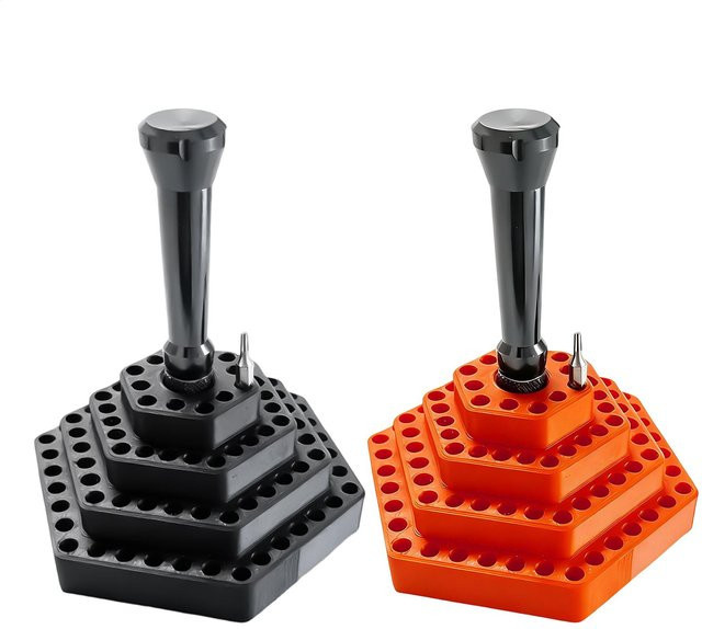Bit-Halterbox für Bohrer und sechseckige Spitzen in Schwarz und Orange zur Aufbewahrung von Bits und Schraubendreher-Bits mit Sechskantschaft - Bild 1