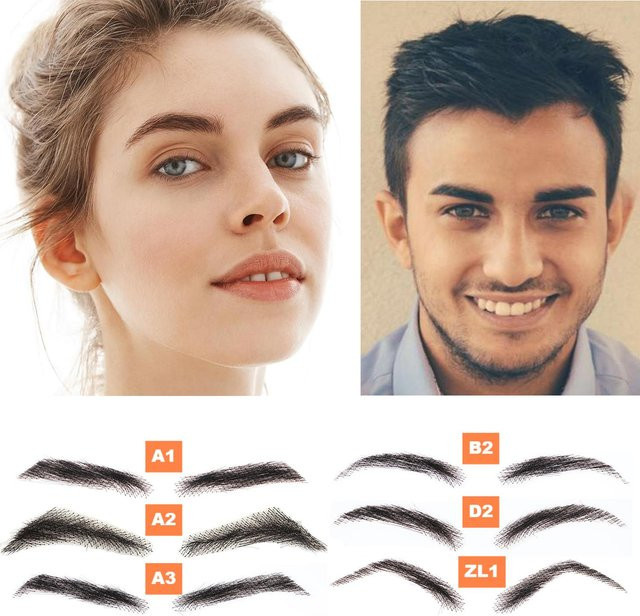 VEYDA Künstliche Augenbrauen, 100 % Echthaar, Unisex - Bild 1