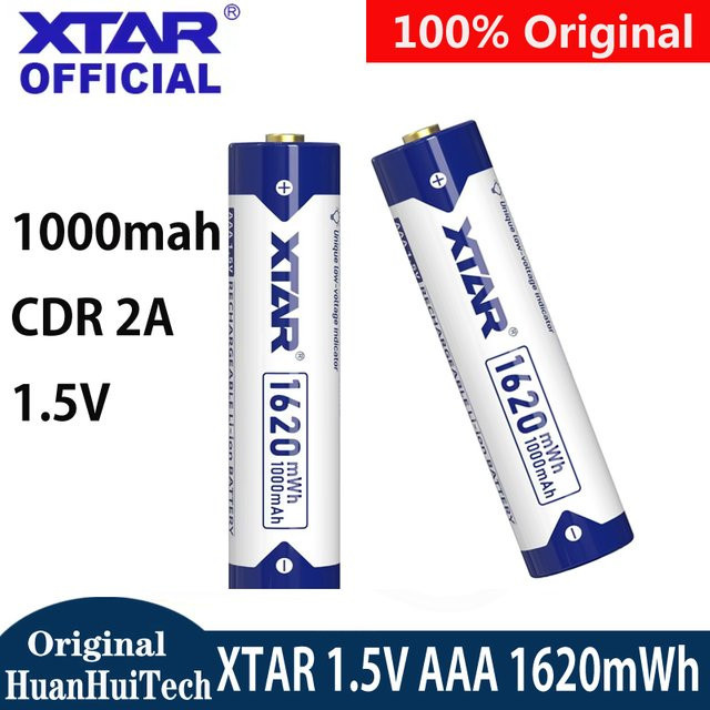 XTAR AAA Li-Ionen Akku 1,5V 1000mAh mit LED-Anzeige in Blau - Bild 1