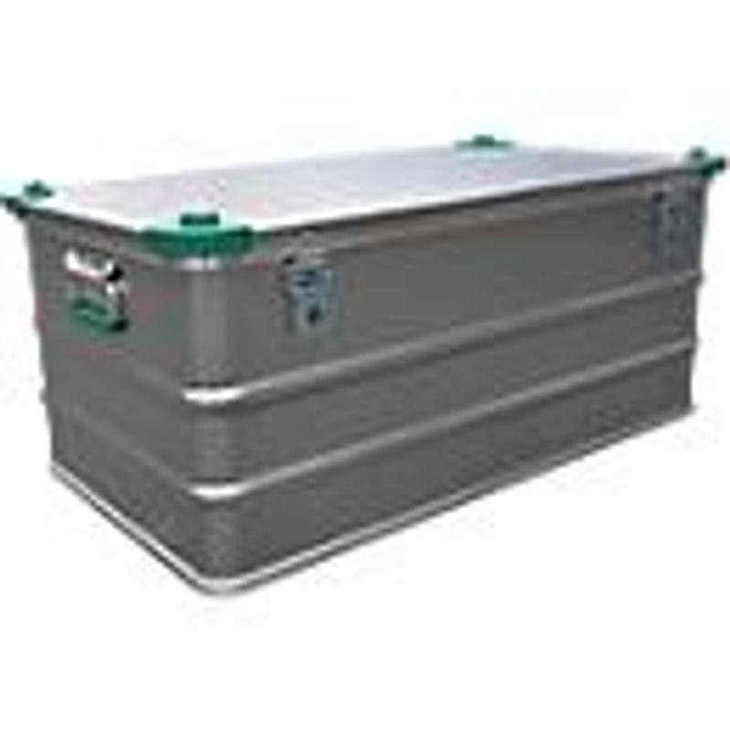 Gmoehling Maxi-Box aus Leichtmetall in Silber mit Deckel und Griffen, Volumen: 135 l - Bild 2