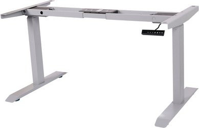 SZAGATO Schreibtisch-Gestell aus Metall in Grau, höhenverstellbar, B/H/T: 118 x 62 x 70 cm - Bild 1