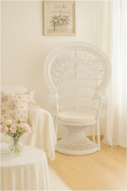 Möbel direkt online Rattansessel Pfauenthron mit Sitzkissen aus Rattan - Bild 1