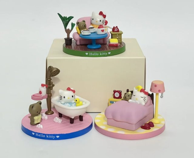 Sanrio Kt Cat Worker Figuren, Blindboxen, Miniatur-Szenen - Bild 1