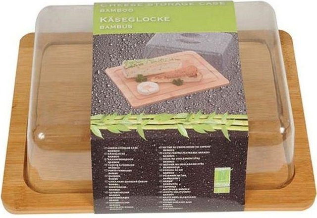 Käsebox COOK & CO aus Bambus und Kunststoff, transparent, B/T/H: 26,0 x 20,0 x 8,0 cm - Bild 1