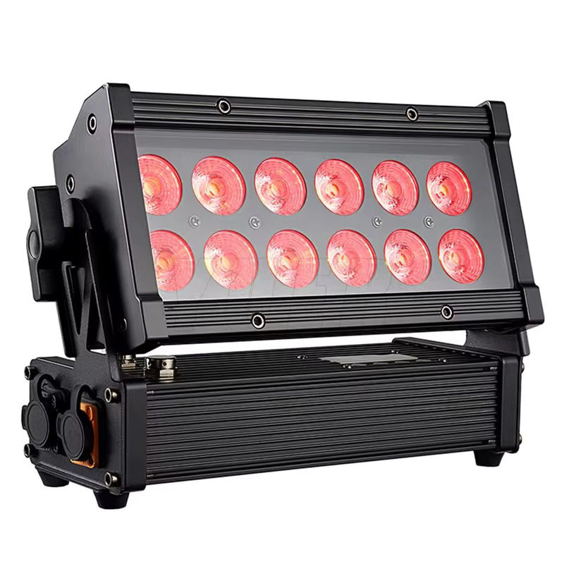 Yuer 4er-Set RGBW LED Outdoor Floodlights mit DMX-Steuerung, IP65 wasserdicht, Schwarz, für Wand- und Stroboskop-Effekte bei Events und Partys - Bild 2