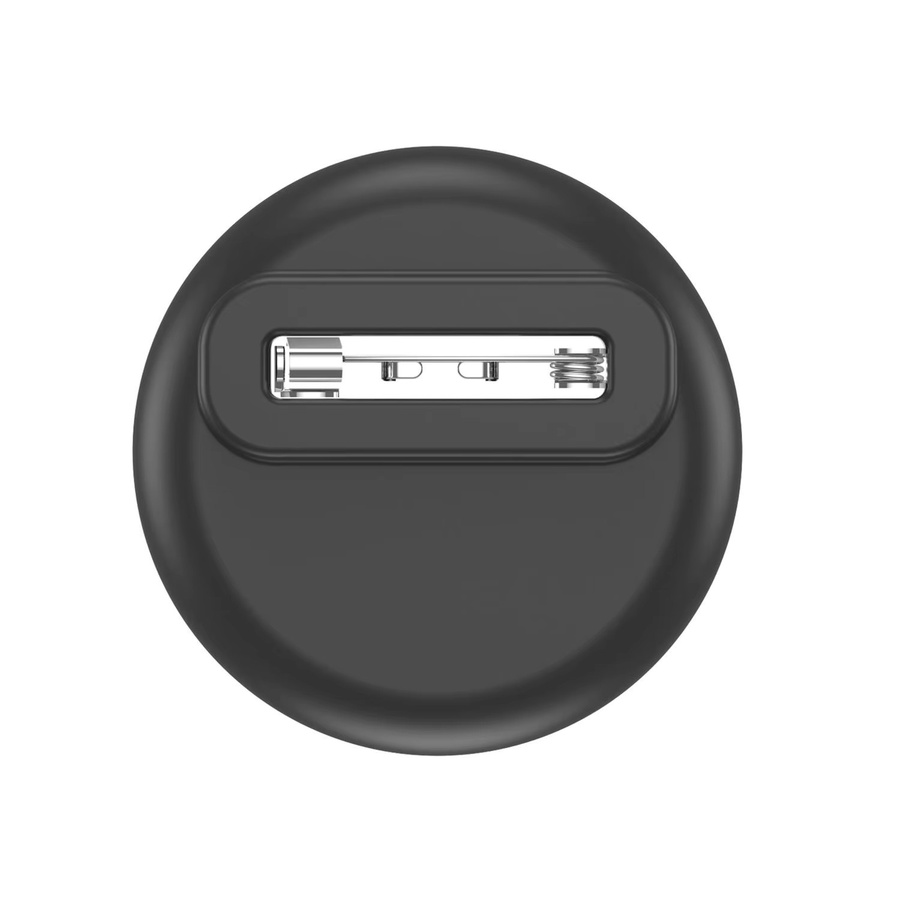 XDcase Silikon-Tracker-Hülle für AirTag 1. und 2. Generation in Lila mit Schlüsselanhänger und Broschen-Pin, wasserdicht - Bild 3