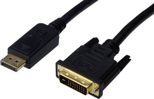 Digitus DisplayPort auf DVI-D Adapterkabel Schwarz, Länge: 3,00 m - Bild 1