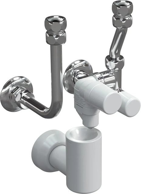 Thermoflow Sicherheitsgruppe ohne Druckminderventil mit Rückschlagventil in Chrom und Silber, G 1/2 Zoll - Bild 1