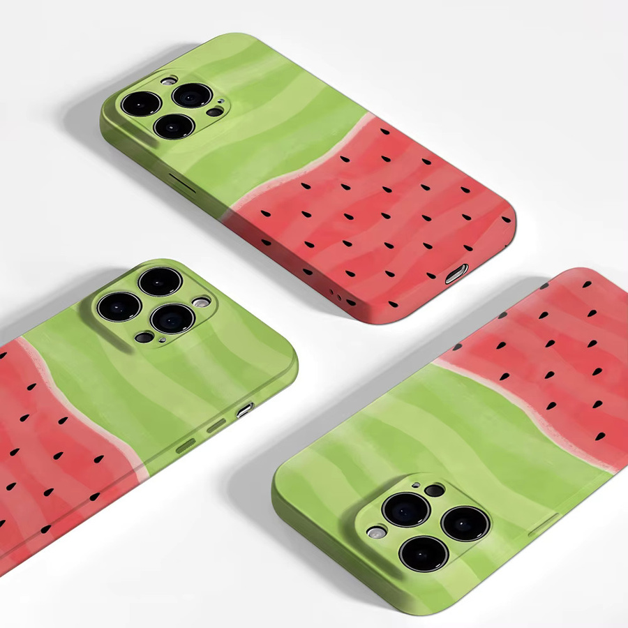 Handyhülle mit Watermelon Slice Design für Apple iPhone 11 bis iPhone 17 Pro Max Plus, doppelschichtige Rückseite, mehrfarbig - Bild 3