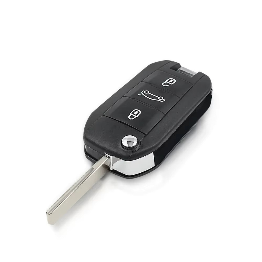 KEYYOU Remote Key FSK 434 MHZ ID46 mit Schneiden Service für Peugeot und Citroen in Schwarz - Bild 2