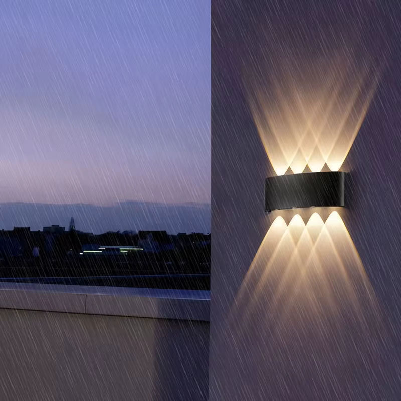 EnwYe Up and Down LED-Wandleuchte in Schwarz für Innen- und Außenbereiche mit warmweißem Licht - Bild 5
