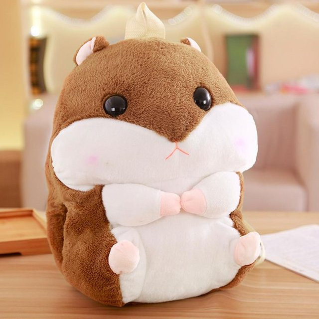 BC Pet Supplies Hamster-Plüsch-Rucksack, braun, ab 3 Jahre - Bild 1
