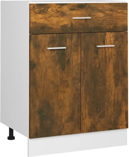 vidaXL Unterschrank mit Schublade in Räuchereiche, Braun, B: 60 cm, T: 46 cm, H: 81,5 cm - Bild 1