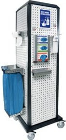 Kappes RasterPlan ToolTower groß Mod 1 mobil Regal in Grau und Weiß, B/T/H: 70,0 x 70,0 x 217,5 cm - Bild 1