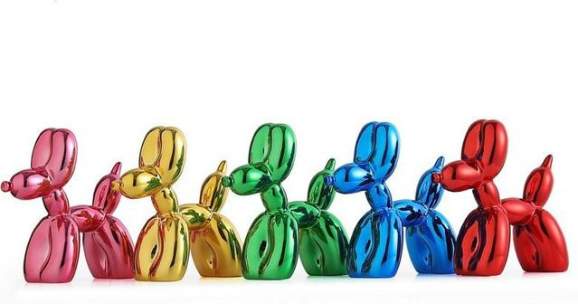 Kreative Ballon Hund Dekoration für Wohnzimmer und Schrank mit Luxus Beschichtung, Höhe: 20 cm, Breite: 18 cm, Tiefe: 20 cm - Bild 1