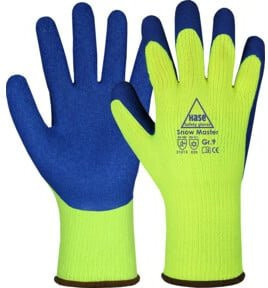 Hase Snow Master Winterhandschuhe Blau, Größe 9, aus Acryl und Latex - Bild 1
