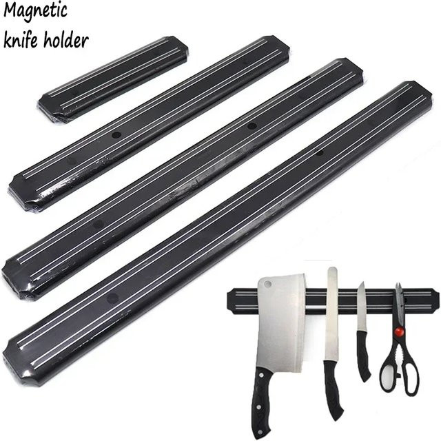 RSCHEF Magnetische Messerleiste zur Wandmontage in Schwarz, Platzsparende Messerhalterung und Utensilienaufbewahrung für deine Küche - Bild 1