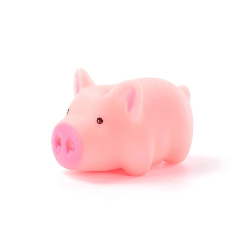 Yuyongzhi Hundespielzeug Rosa Quietschendes Gummi-Schwein für Hunde Höhe: 4,5 cm - Bild 2