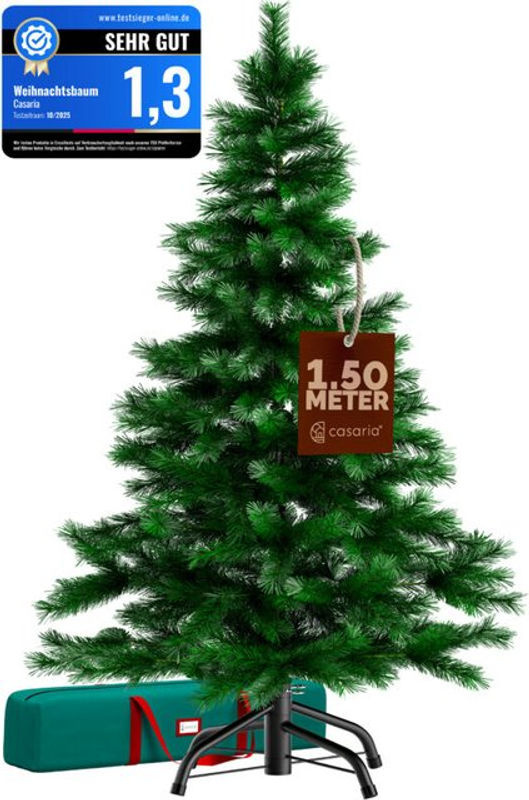 CASARIA Weihnachtsbaum künstlich in Grün mit Metallständer, Höhe: 150 cm - Bild 3