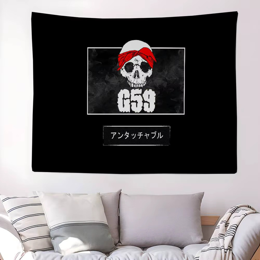 S-Suicideboys G59 DIY Wandteppich im Tarot-Hippie-Stil, Schwarz, Rechteckig - Bild 2