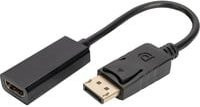 Digitus DisplayPort zu HDMI Adapter Konverter in Schwarz - Bild 1