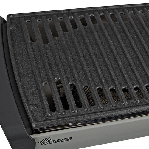Mr. GARDENER Holzkohle-Tischgrill Flagstaff in Silber und Schwarz mit Grillfläche von 37 x 25 cm - Bild 2
