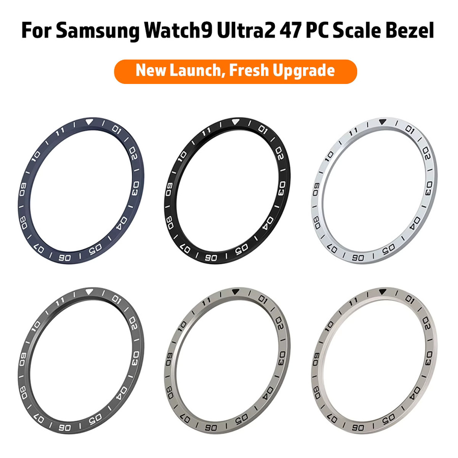 CAOWTAN Schutzring für Samsung Galaxy Watch Ultra 2, 47mm, Schwarz - Bild 5