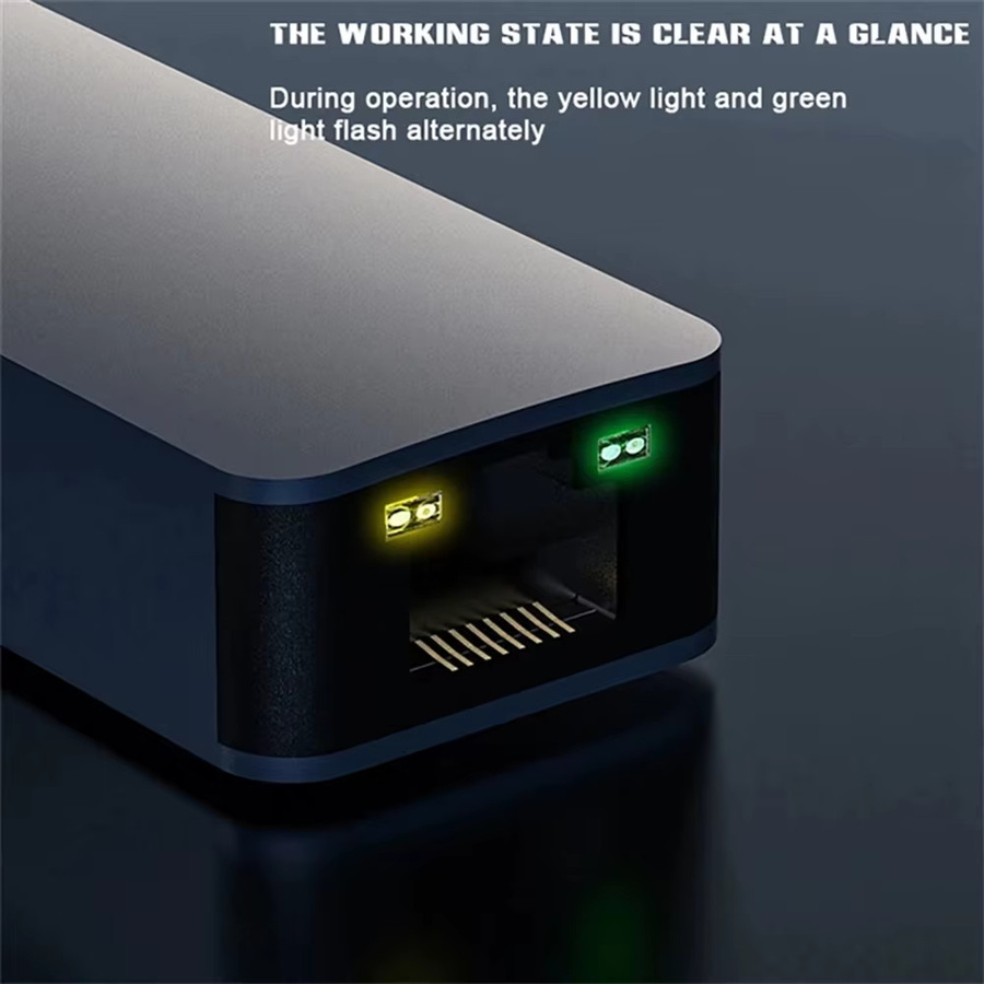 Kebidumei USB-C auf RJ45 2,5G Ethernet Adapter, USB 3.0 Typ-C zu Gigabit LAN Konverter für PC und Laptop, kompatibel mit Windows 8,1/10/11 - Bild 4